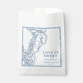 Golden Isles of Georgia Karte Hochzeit Geschenktütchen