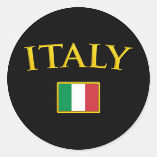 Golden Italien Runder Aufkleber