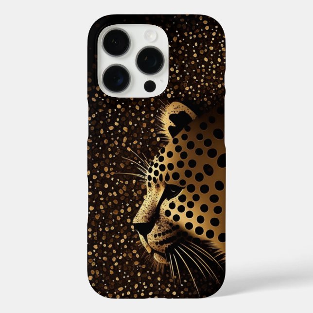 Golden Jaguar Pattern           iPhone 16 Pro Hülle (Rückseite)