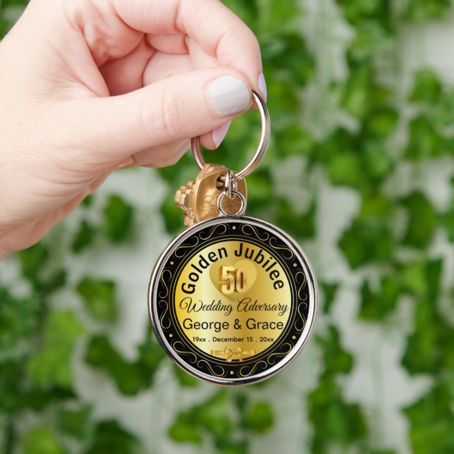 Golden Jubilee 50-jähriges Geschenk für Ehefrau üb Schlüsselanhänger (Hand)
