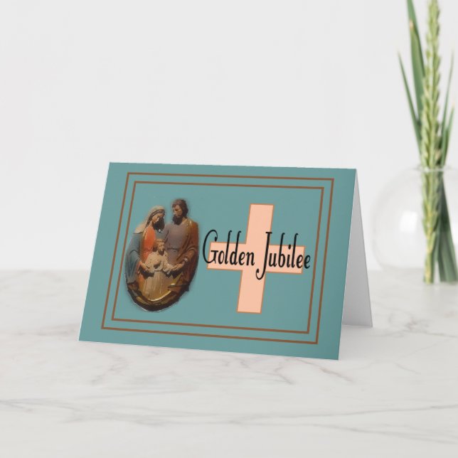 Golden Jubilee Geschenke für Nonnen Karte (Vorderseite)