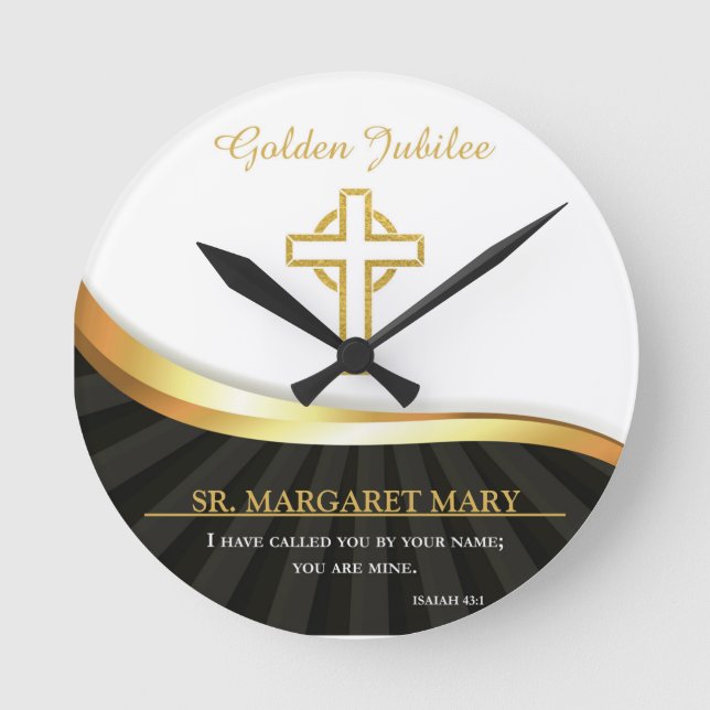 Golden Jubilee of Religious Life, 50 Jahre Runde Wanduhr (Vorderseite)