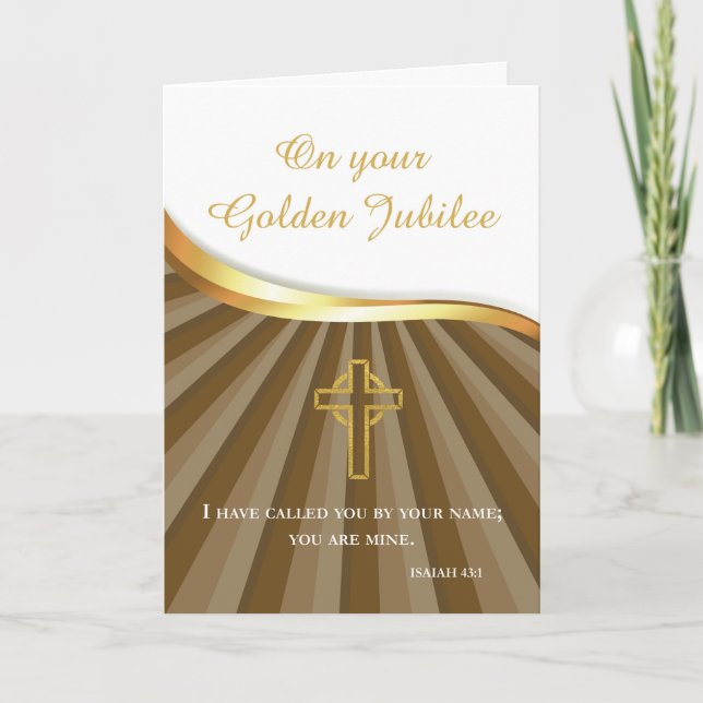 Golden Jubilee of Religious Life, 50-jährige Jubil Karte (Vorderseite)