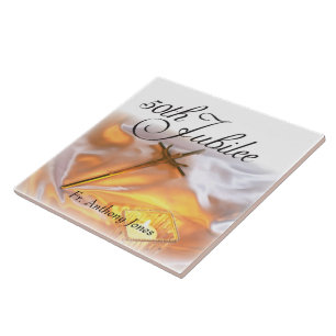 Golden Jubilee Religious Life, Candle Cross Candle Fliese