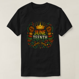 Golden Juneteenth Crown T-Shirt