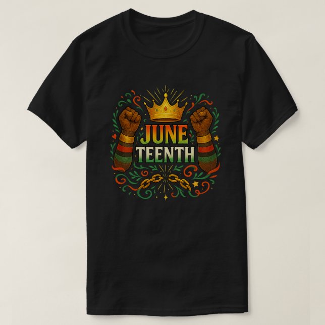 Golden Juneteenth Crown T-Shirt (Design vorne)