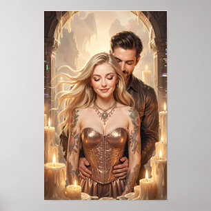 Golden Kerzenlicht Romantik Reverie Poster