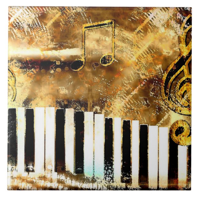 Golden Keyboard, musikalisches Thema, Fliese (Vorderseite)