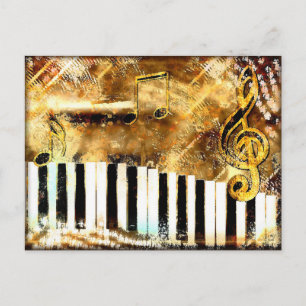 Golden Keyboard, musikalisches Thema, Postkarte