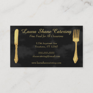 Golden Knife and Fork Catering Restaurant Visitenkarte