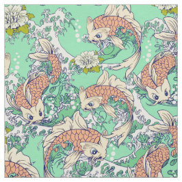 Golden Koi Fisch Stoff