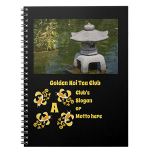 Golden Koi Foto Notizblock