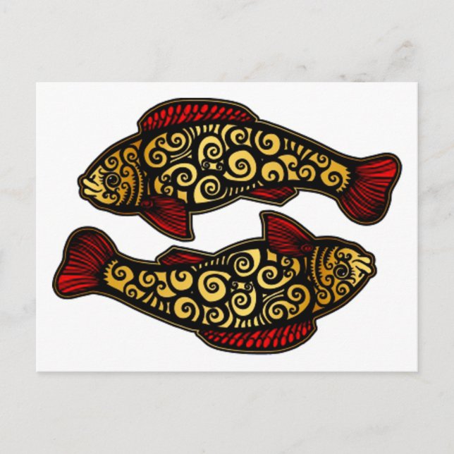 Golden Koi Postkarte (Vorderseite)