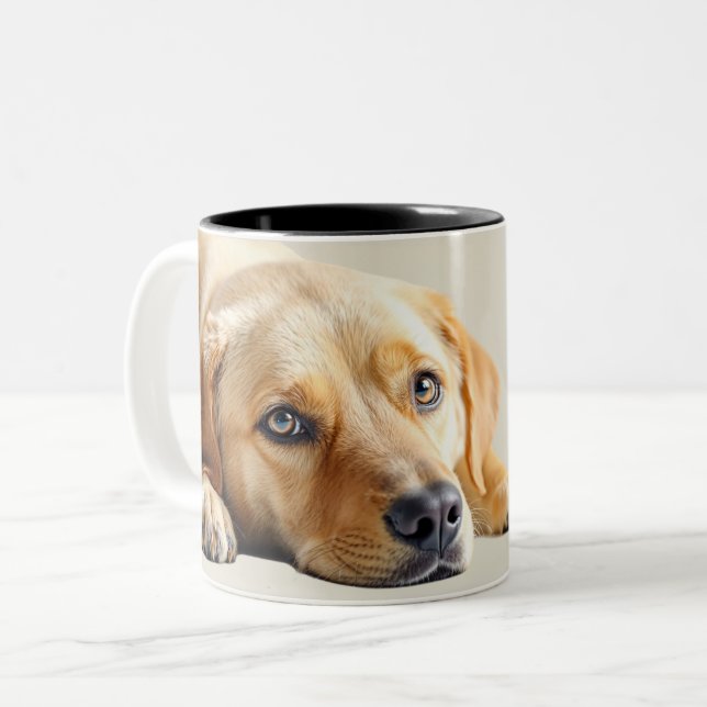 Golden Lab   Zweifarbige Tasse (Vorderseite Links)