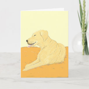 Golden Labrador auf einem Kissen Karte