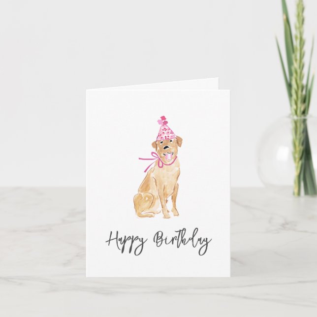 Golden Labrador Birthday Hat Dog Pet Sweet (Vorderseite)