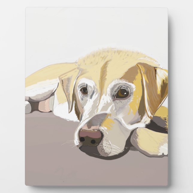 Golden Labrador Fotoplatte (Vorderseite)