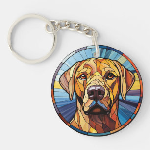 Golden Labrador Hund aus Süßglas Schlüsselanhänger