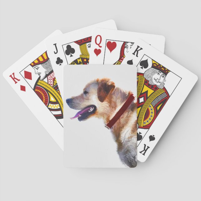Golden Labrador Retriever Dog-Lover Geschenk Spielkarten (Rückseite)