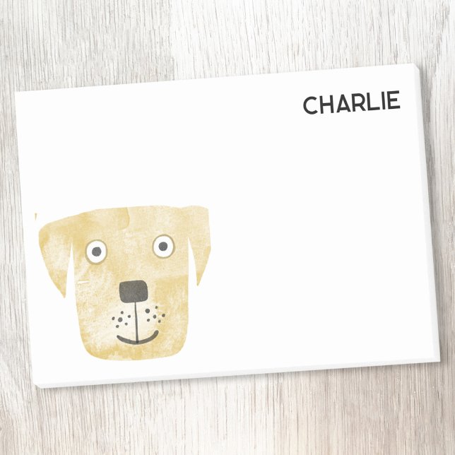 Golden Labrador Retriever Dog Personalisiert Post-it Klebezettel (Golden Labrador Retriever Dog personalized name post it notes)