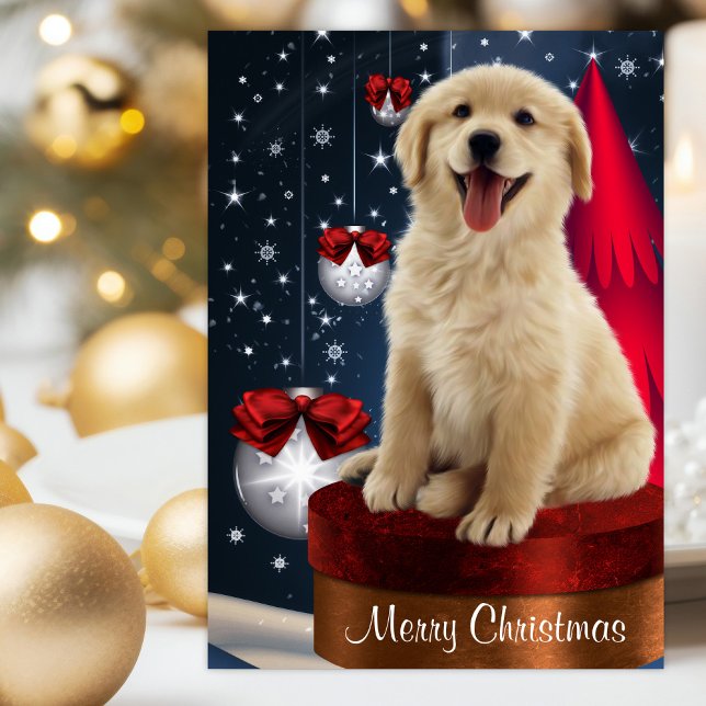 Golden Labrador Retriever Weihnachtskarten Feiertagskarte (Von Creator hochgeladen)