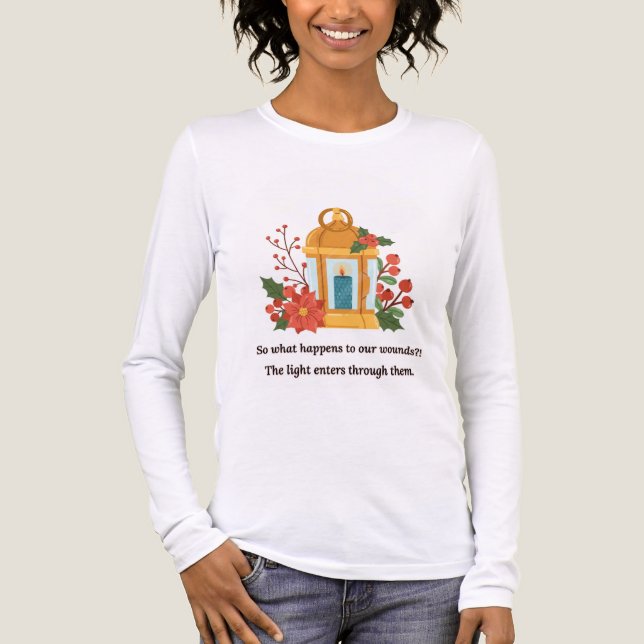 Golden Lantern | Healing Light & Spiritual Hope Tri-Blend Shirt (Vorderseite)