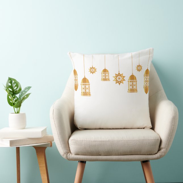 Golden Lanterns & Stars Pillow Kissen (Stuhl )