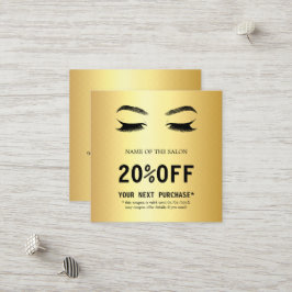 Golden Lashes & Brows Beauty Salon Ermäßigung Kart Rabattkarte