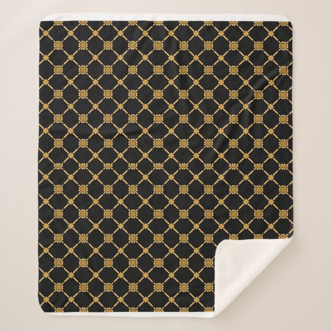 Golden Lattice Elegante Sherpadecke (Vorderseite)
