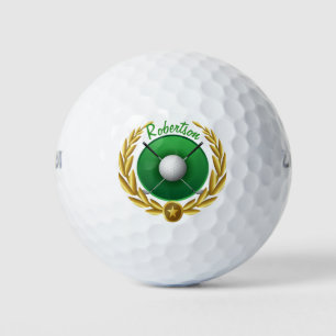 Golden Laurel Leaf Golfclub Personalisiert Golfball