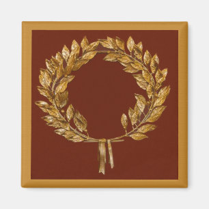 Golden Laurel Wreath Magnet