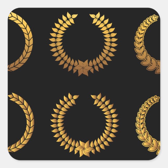 Golden Laurel Wreaths Stickers (Vorderseite)
