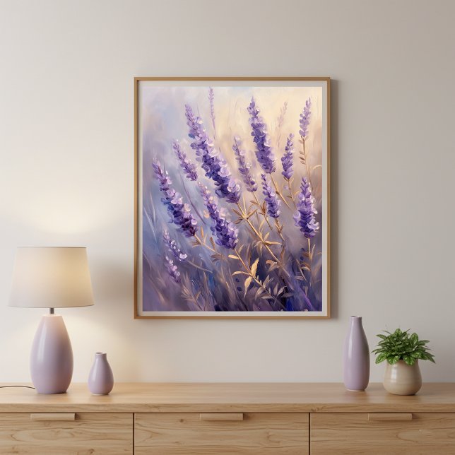 Golden Lavender Wall Art Print | Vertical Poster (Von Creator hochgeladen)