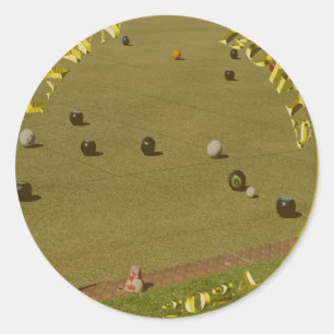 Golden Lawn Bowls 2024 Coin, Runder Aufkleber