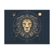 Golden Leo Zodiac Astrologie Design