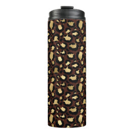 Golden Leopard Muster Thermosbecher