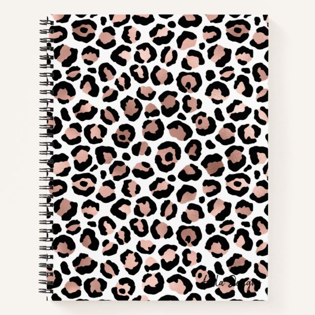 Golden Leopard Spiral Notebook Notizbuch (Vorderseite)
