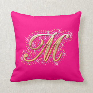 Golden Letter M - Kissen