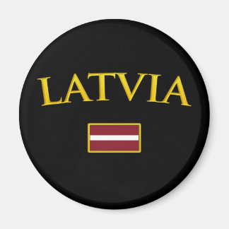 Golden Lettland Magnet