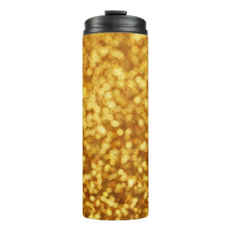 Golden Light Bokeh Abstrakter Hintergrund Thermosbecher