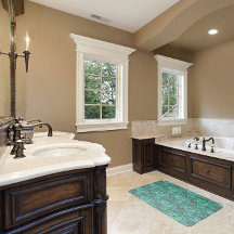 Golden Lilie Vintag florale Blume Blau Rosa Grün