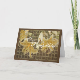 Golden Lilies Beileid - passen Sie jede Gelegenhei Karte