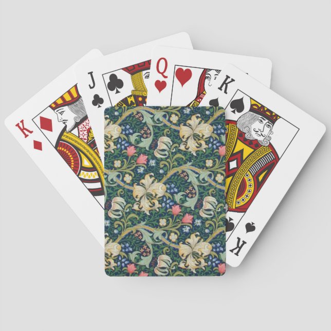 Golden Lilies Playing Cards Spielkarten (Rückseite)