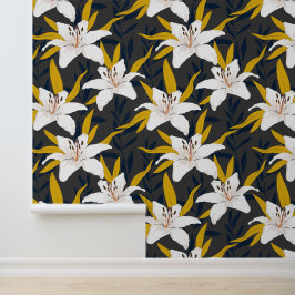 Golden Lily Elegance Tapete