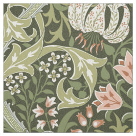 Golden Lily Forrest Grün William Morris Stoff
