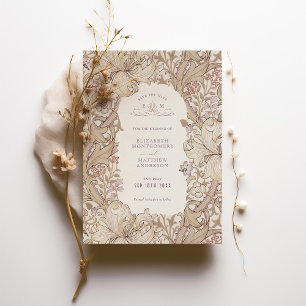 Golden Lily Wedding Stationery Earthy Tones Einladung