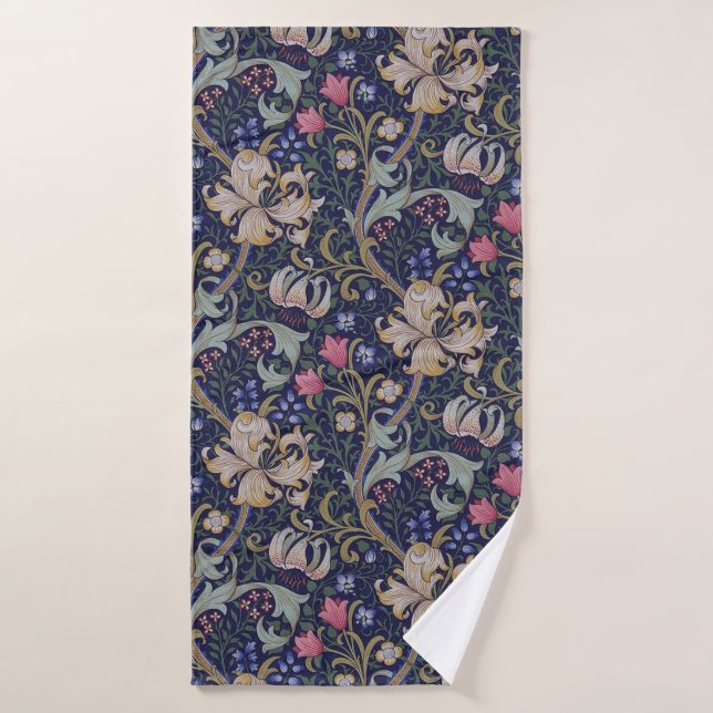 Golden Lily, William Morris Badehandtuch (Badehandtuch)