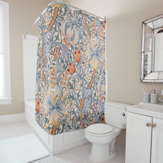 Golden Lily, William Morris Duschvorhang (Beispiel)
