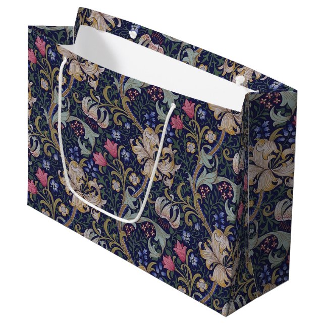 Golden Lily, William Morris Grand sac cadeau (Devant Angle)