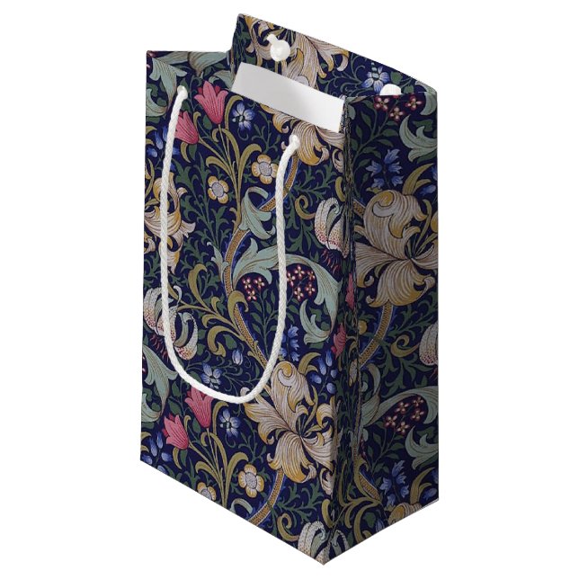 Golden Lily, William Morris Kleine Geschenktüte (Vorderseite Schrägansicht)